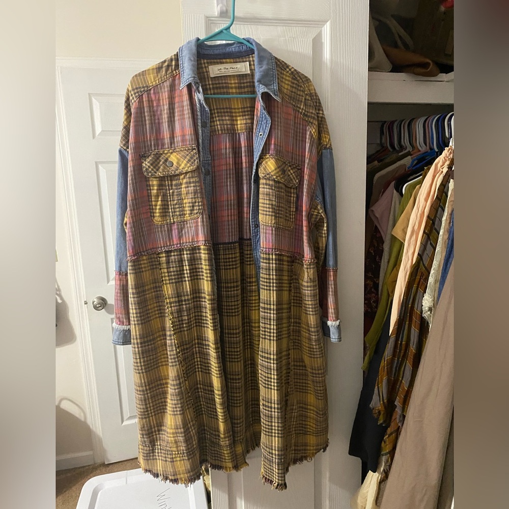 Free People We the Free Sedona Plaid Duster